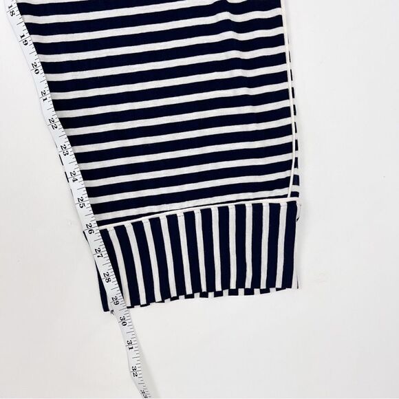 Maison Du Soir Monaco Pajama Set: Navy Stripe - Picture 14 of 14